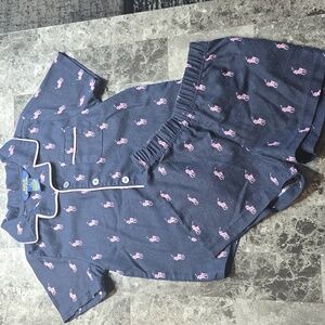Polo by Ralph Lauren Kids Navy and Pink Pajama Set